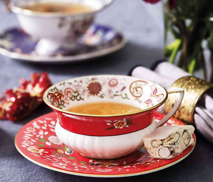 Wedgwood Wonderlust Crimson Orient Teacup & Saucer | Tea & Teacups